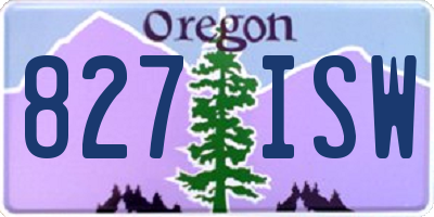 OR license plate 827ISW
