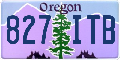 OR license plate 827ITB