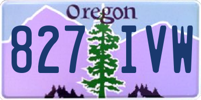 OR license plate 827IVW