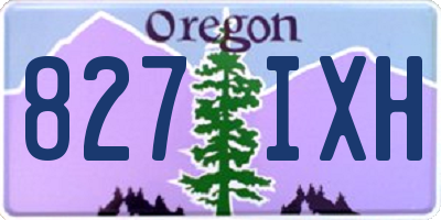 OR license plate 827IXH
