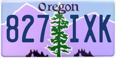 OR license plate 827IXK