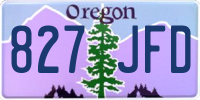 OR license plate 827JFD