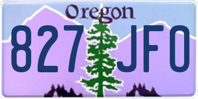 OR license plate 827JFO