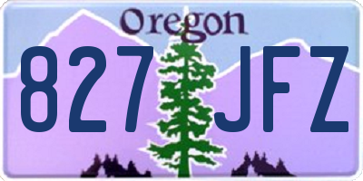 OR license plate 827JFZ