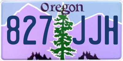 OR license plate 827JJH