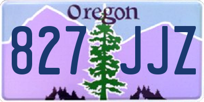 OR license plate 827JJZ