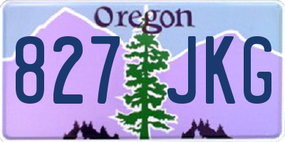 OR license plate 827JKG