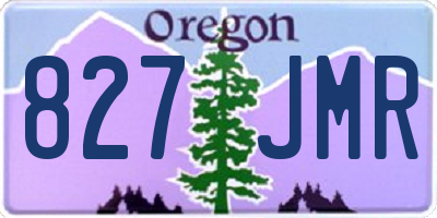 OR license plate 827JMR
