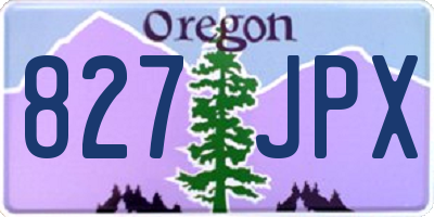 OR license plate 827JPX