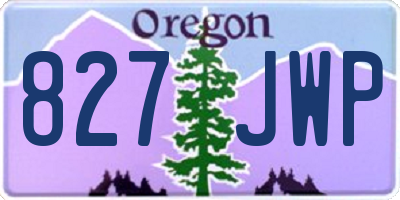 OR license plate 827JWP