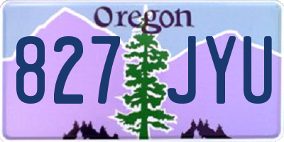 OR license plate 827JYU