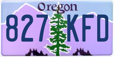 OR license plate 827KFD