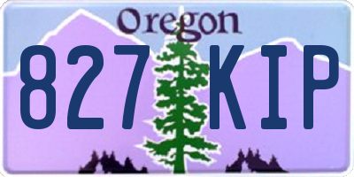 OR license plate 827KIP