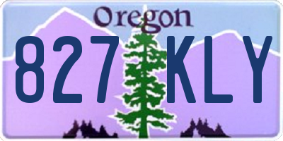 OR license plate 827KLY