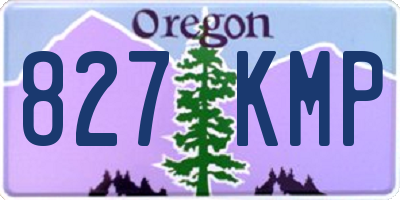 OR license plate 827KMP