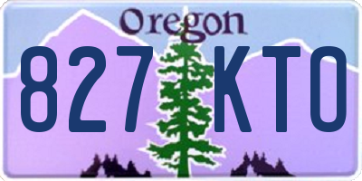 OR license plate 827KTO