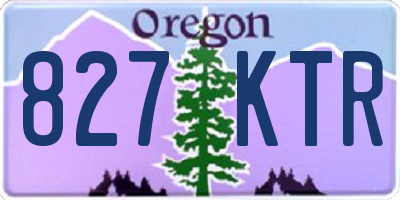 OR license plate 827KTR