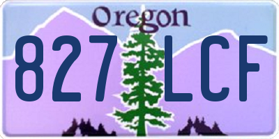 OR license plate 827LCF