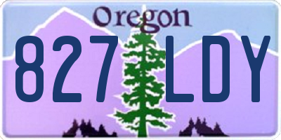 OR license plate 827LDY