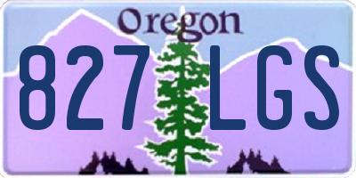 OR license plate 827LGS