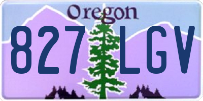 OR license plate 827LGV