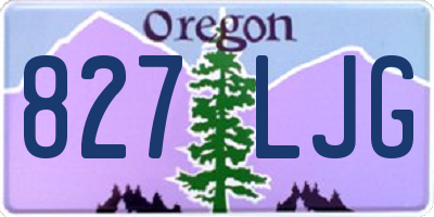 OR license plate 827LJG
