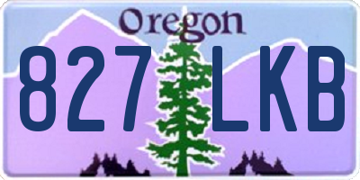 OR license plate 827LKB