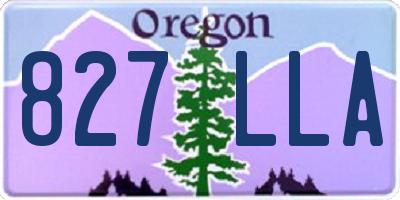 OR license plate 827LLA