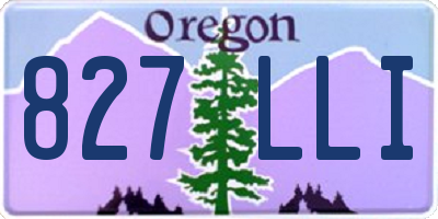 OR license plate 827LLI