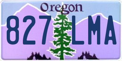 OR license plate 827LMA