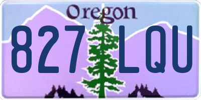 OR license plate 827LQU