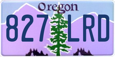 OR license plate 827LRD