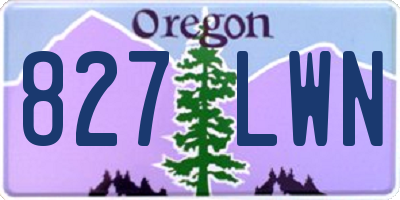 OR license plate 827LWN