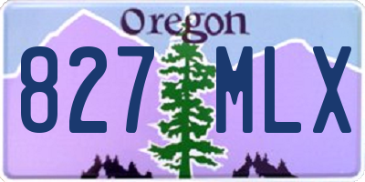 OR license plate 827MLX