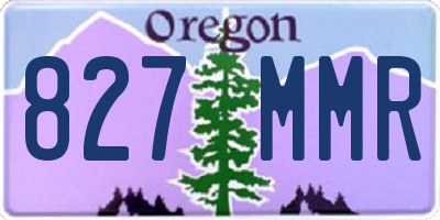 OR license plate 827MMR