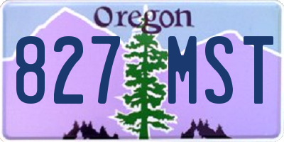 OR license plate 827MST