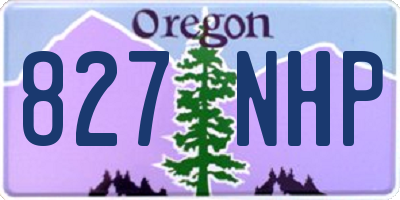 OR license plate 827NHP