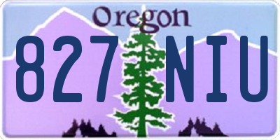 OR license plate 827NIU