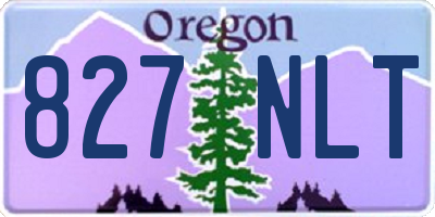 OR license plate 827NLT