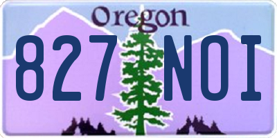 OR license plate 827NOI