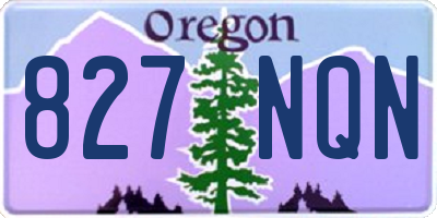 OR license plate 827NQN