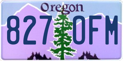 OR license plate 827OFM