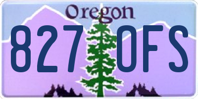 OR license plate 827OFS