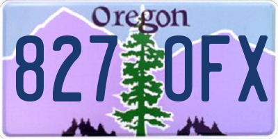 OR license plate 827OFX