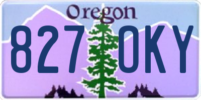 OR license plate 827OKY