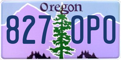 OR license plate 827OPO