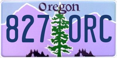 OR license plate 827ORC
