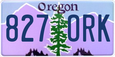 OR license plate 827ORK