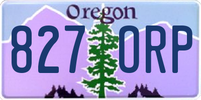 OR license plate 827ORP