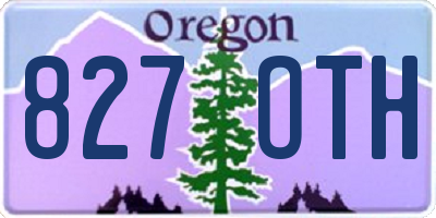 OR license plate 827OTH